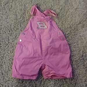 DALE JR GIRLS OVERALLS SHORTS NWOT